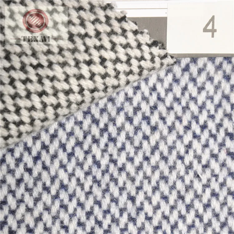 
high quality twill tweed fabric wool and polyester woven woolen fabric 30%wool fancy quanlity 