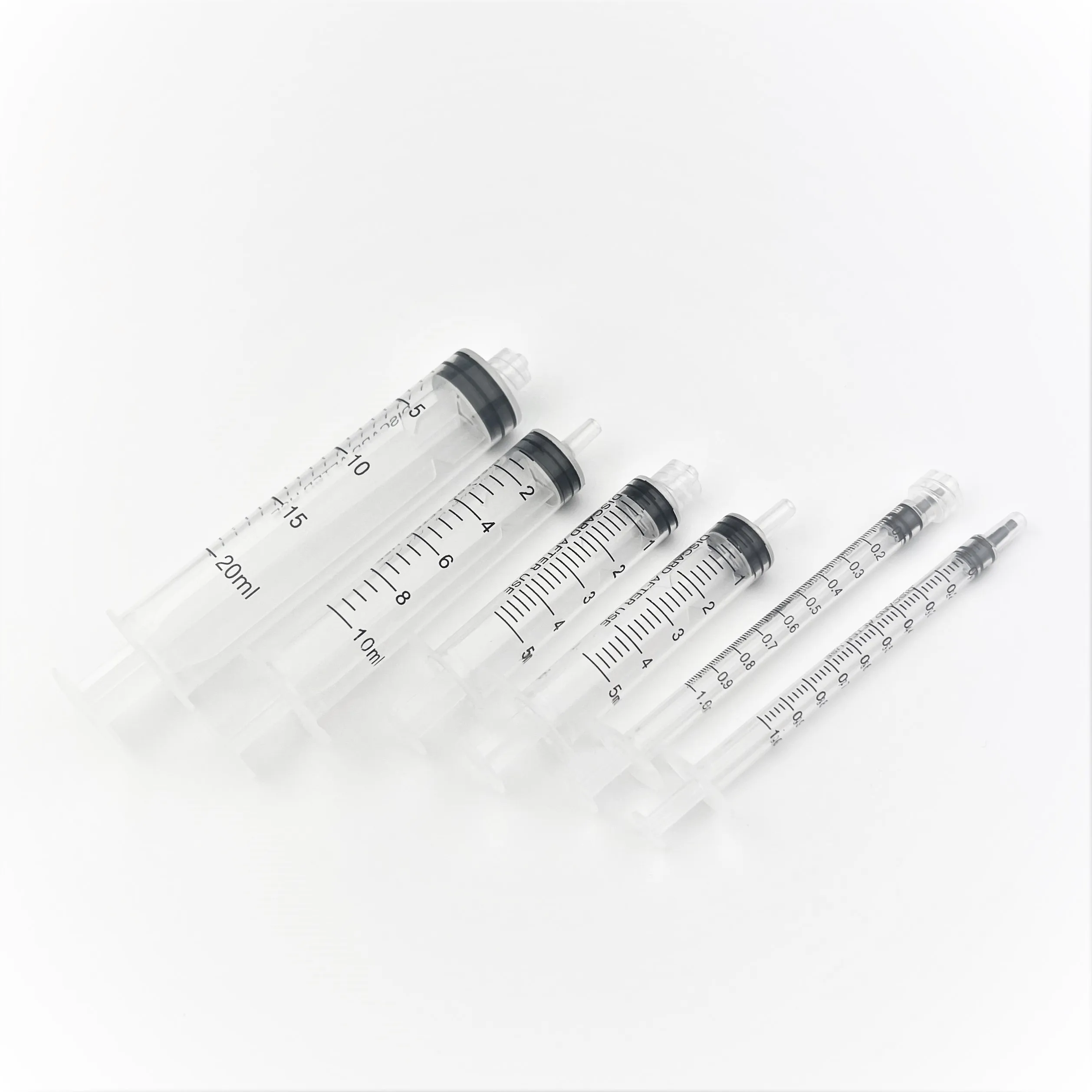 Medical Disposable Injection 3 Parts Luer Lock Syringe  2 Parts Luer Slip Syringe with EO Stabilized