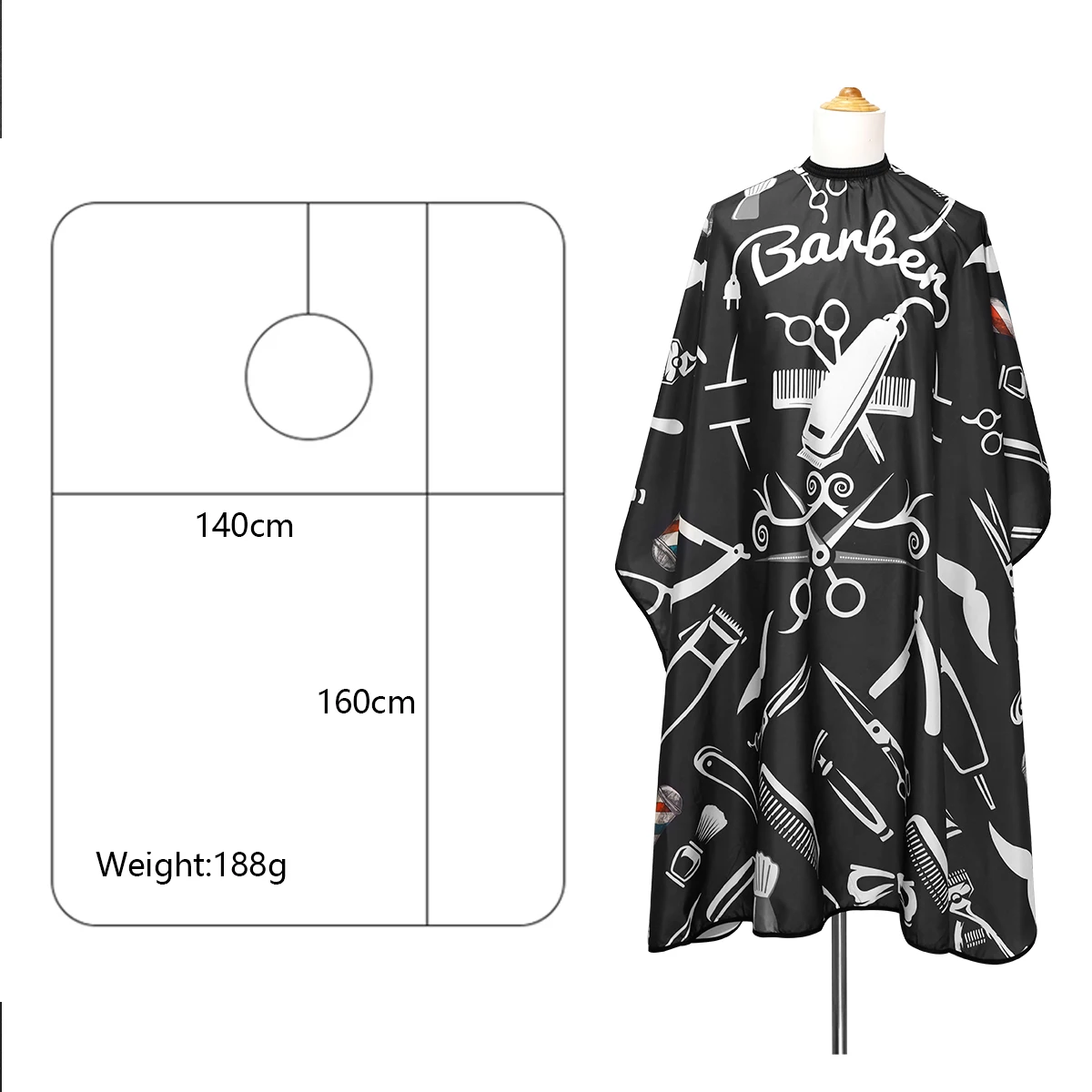 New Fashion Barber Tools Pattern Professional Waterproof Barbershop Hair Cut Barber Hairdressing Capes Beauty Salon Equipment