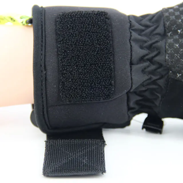 Customize windproof Warm Snow Weather neoprene Unisex PU leather Waterproof Warm Snowboard sports screentouch Ski Glove