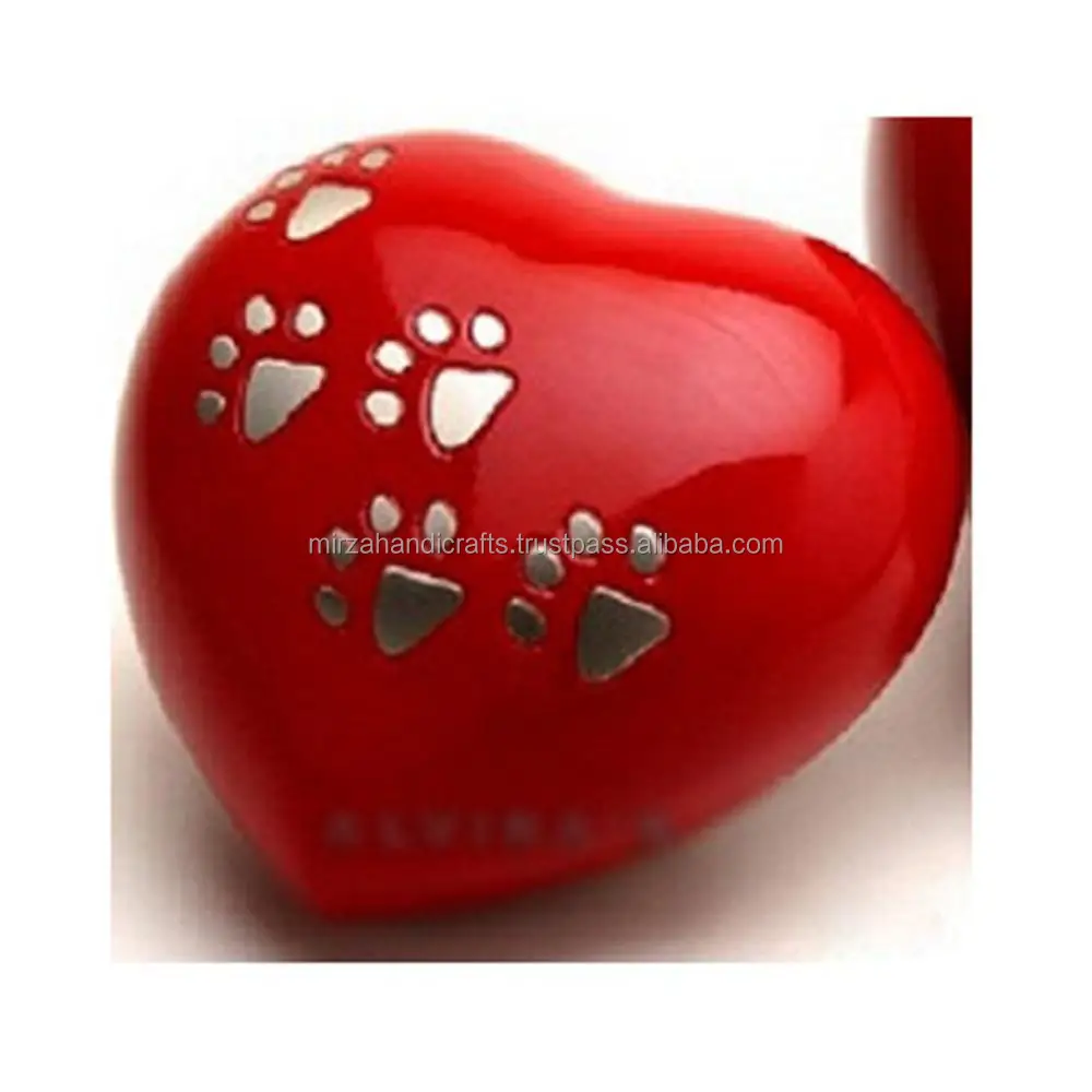 Love Heart Pet  Urn By Ever life  Memorials Black