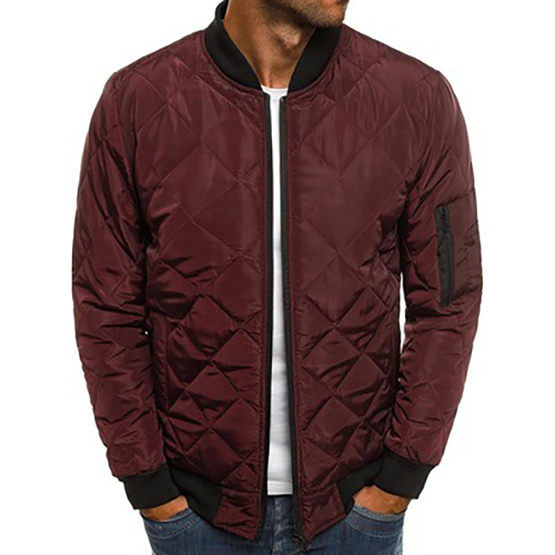Cost Effective Winter Premium Custom Made Warm Down Plain Dyed Bomber Waterproof Puffer Quilted Jackets For Men With Logo