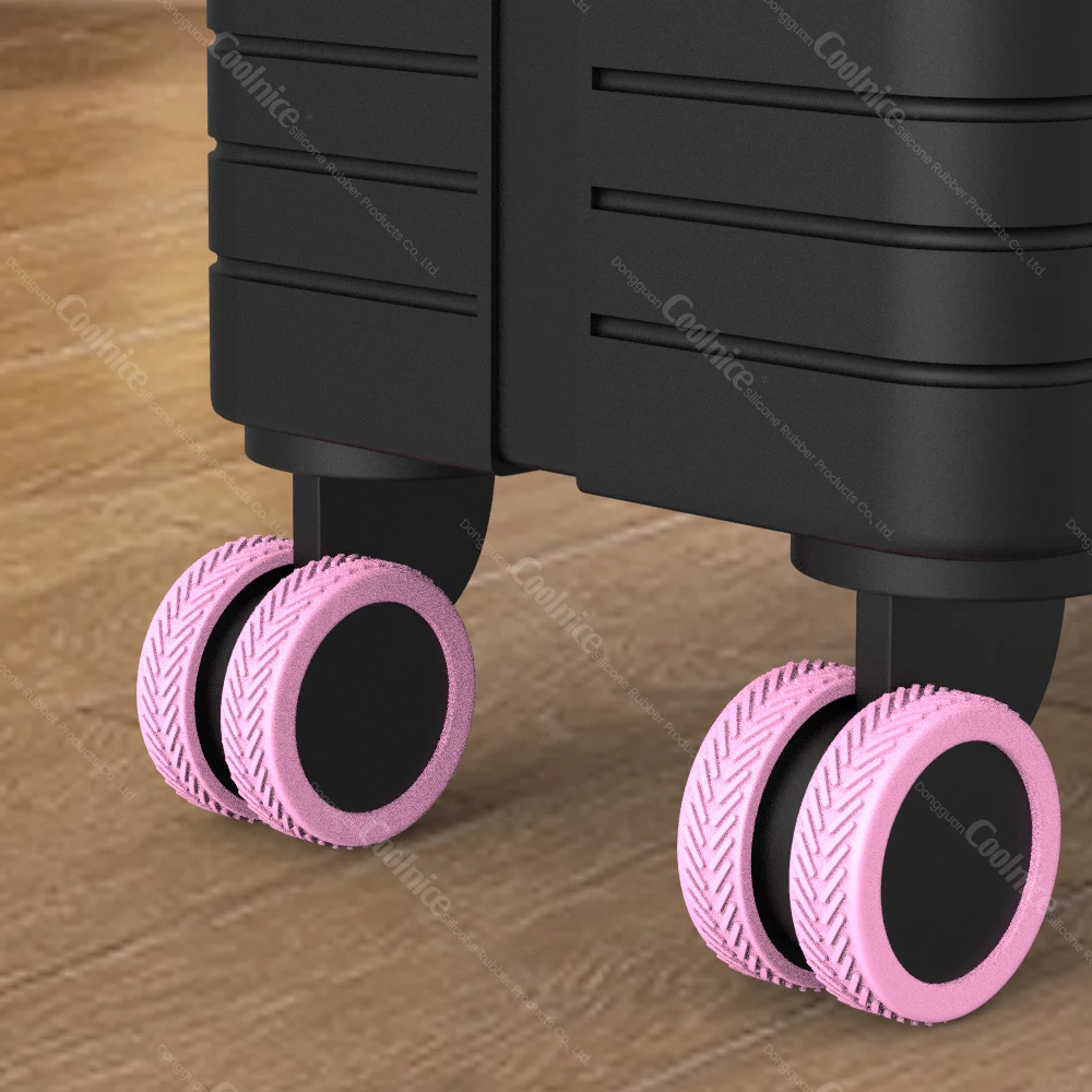 Refill Silicone Luggage Wheel Protection Cover Casters Axles Trolley Box Casters Cover Rubber Luggage Wheel Cover