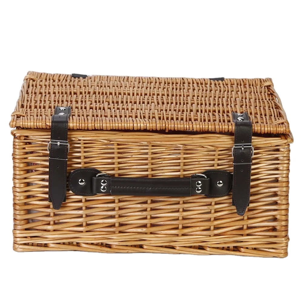 Natural Woven Empty Wicker  Basket Gift Hamper with Liad