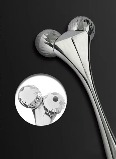 3D Facial Roller Portable press slimming metal v shaped mini ice roller Face Lift Beauty Massage Roller