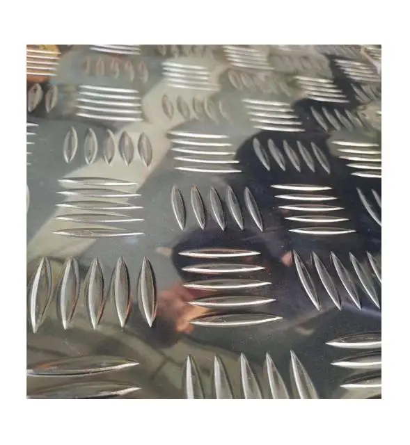 Anti-Slipe Embossed Sheet 5 bars Aluminum Checker Plate for transport decoration