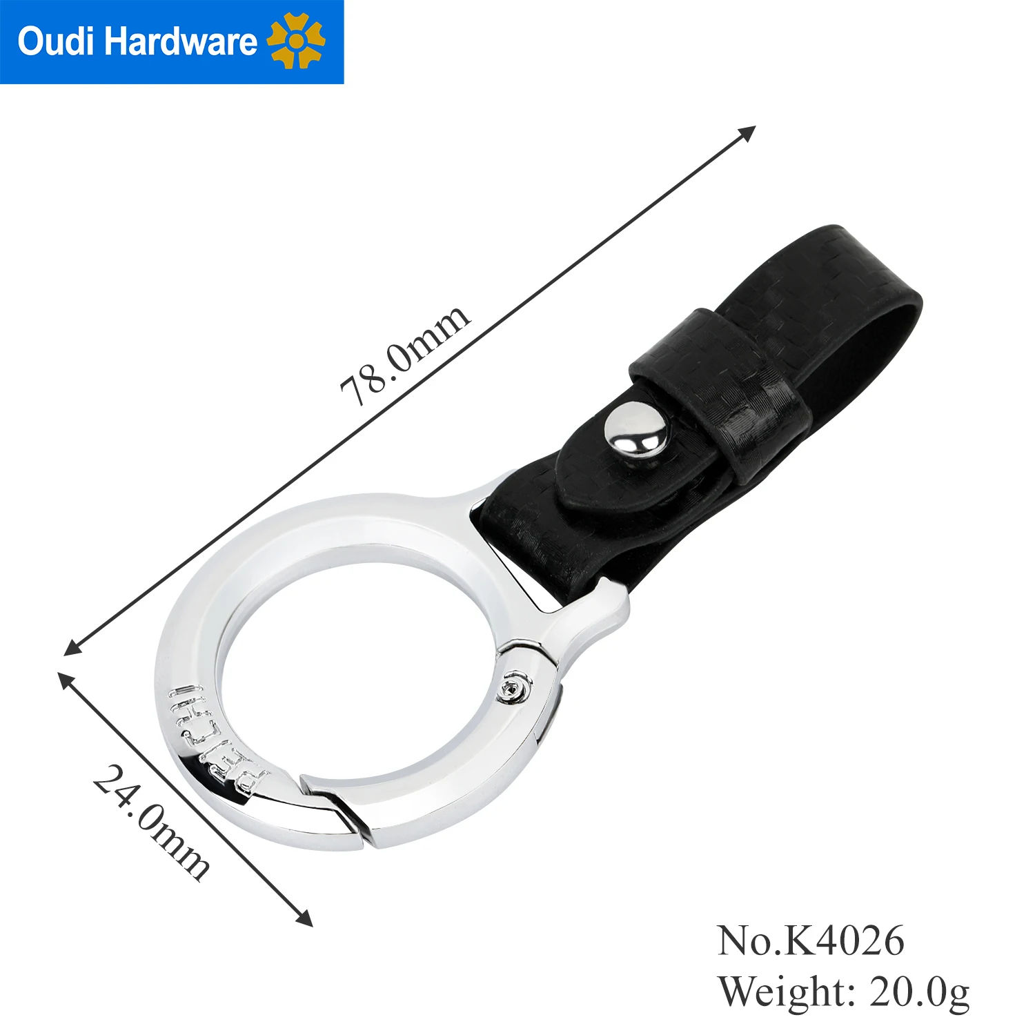 K4026 Trendy and Versatile 78*24mm custom leather logo motorcycle keychain Key Holder