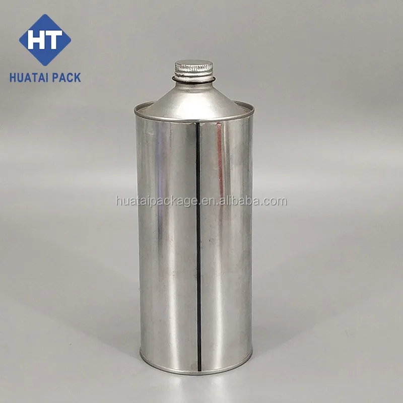 1 litre wholesale empty brake oil tin can metal tinplate cone screw top brake fluid cans