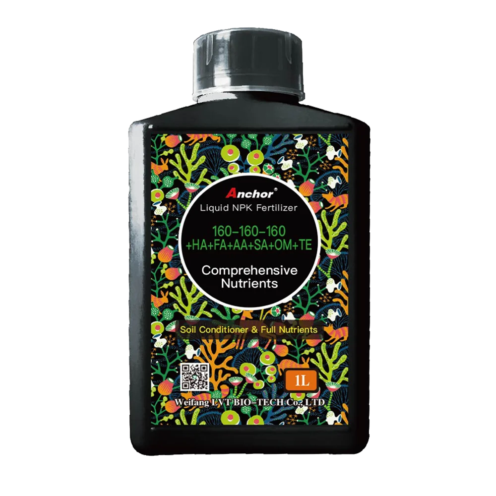 160-160-160 + HA + FA + AA + SA + OM + TE Органическая фульвиная кислота NPK феритлайзер для гидропонных питательных веществ