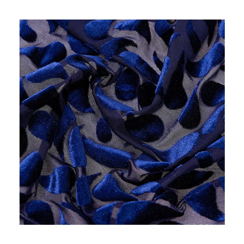 Wholesale Leopard Mesh Burn Out Stretch Burn Out Print Mesh Velvet Fabrics