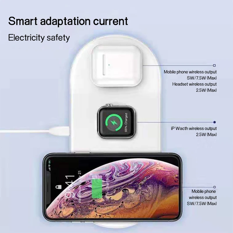 
New Arrivals Universal Wireless Charger 2020 Best Seller Mobile Phones Wireless Fast Charging Station Charger 3 In 1 