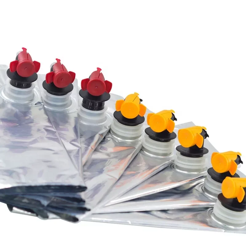 Custom Logo 5l Fruit Juice Wine beer Drinking water Liquid Plastic Bags Aluminum Foil Spout Pouch Spout Pouch For Food Liquid