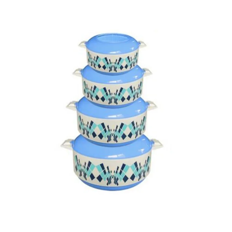 4 Pcs Set Stainless Steel Insulated Plastic Food Storage Container Food Warmer Hot Pot Casserole