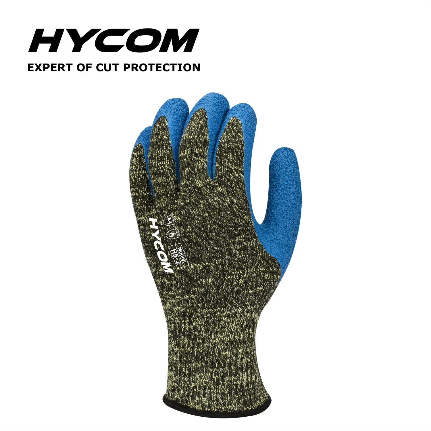 H5-LX foam latex coated glove anti cut glove with aramid fiber for steel industry