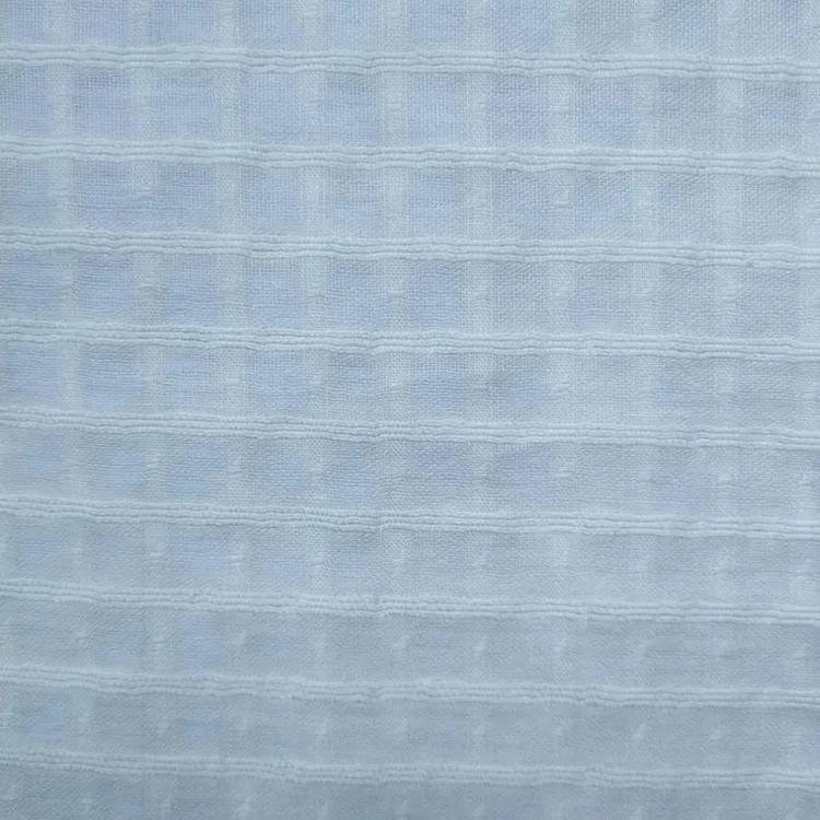 Breathable and wicking dyed gauze 100%cotton jacquard fabric