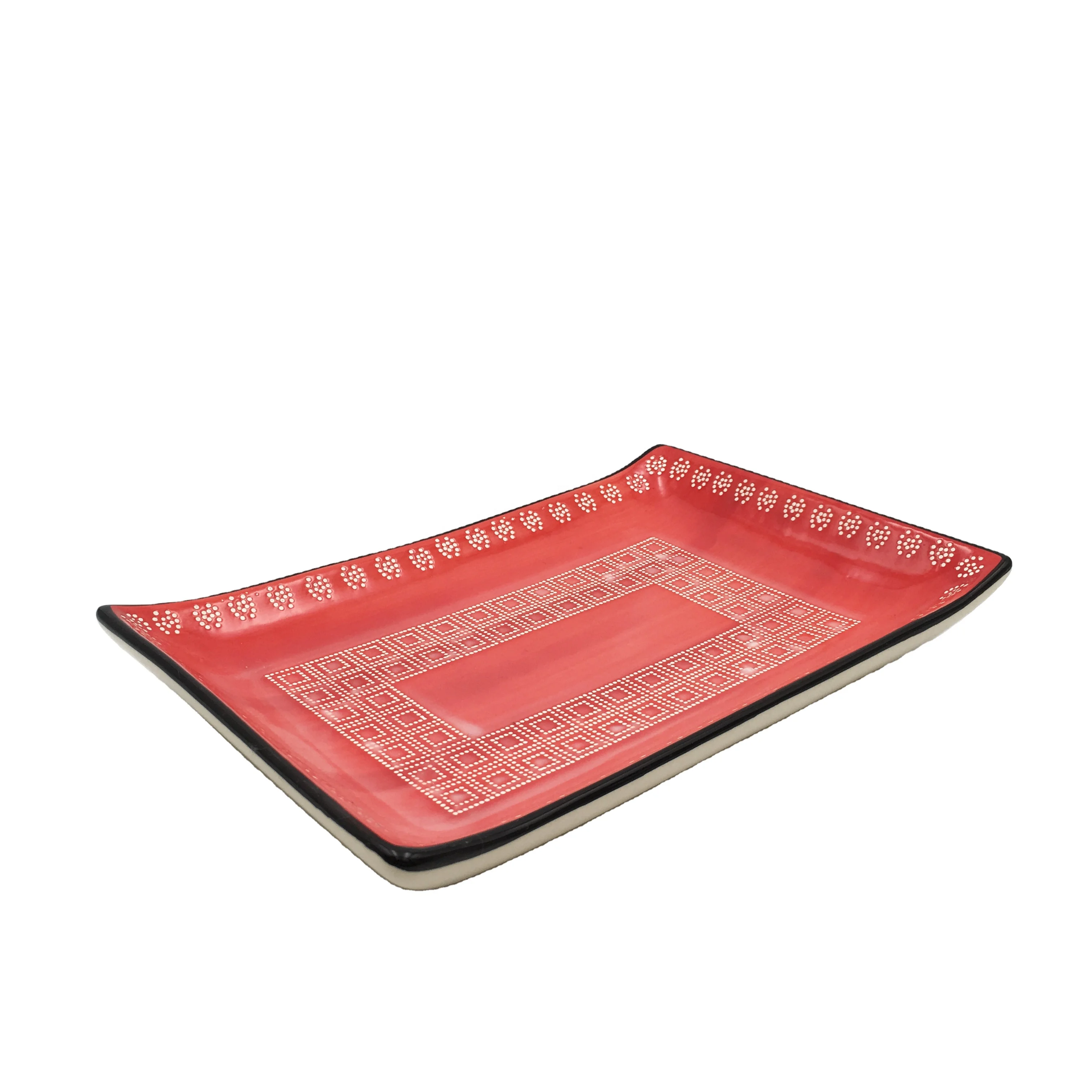 Customized Eco Friendly Restaurant Pate With Logo Ceramic Dinner Plate