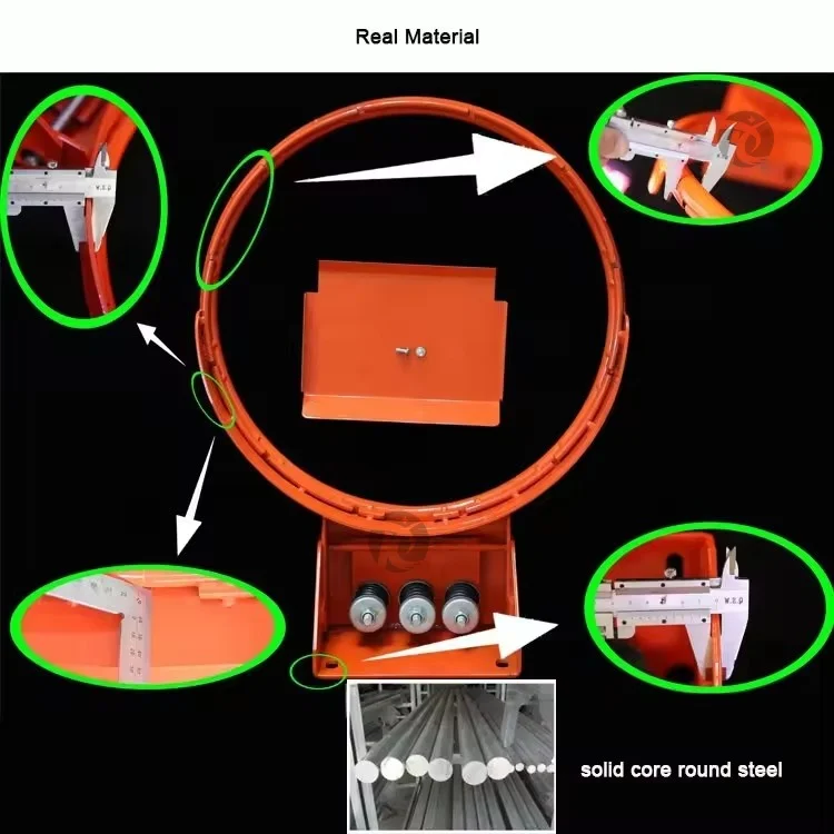 Fiba Competition Elastic Basketball Frame Basketball Ring Rim Adult Indoor Outdoor 3 Spring Basketball Hoop with Net