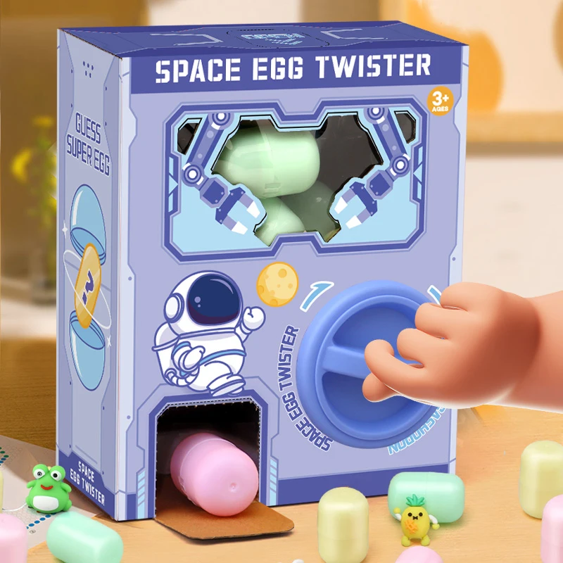 QS Promotional Gift Capsule Toys Vending Machine Kid Interesting Surprise Cartoon Aerospace Theme Egg Twisting Toys For Children