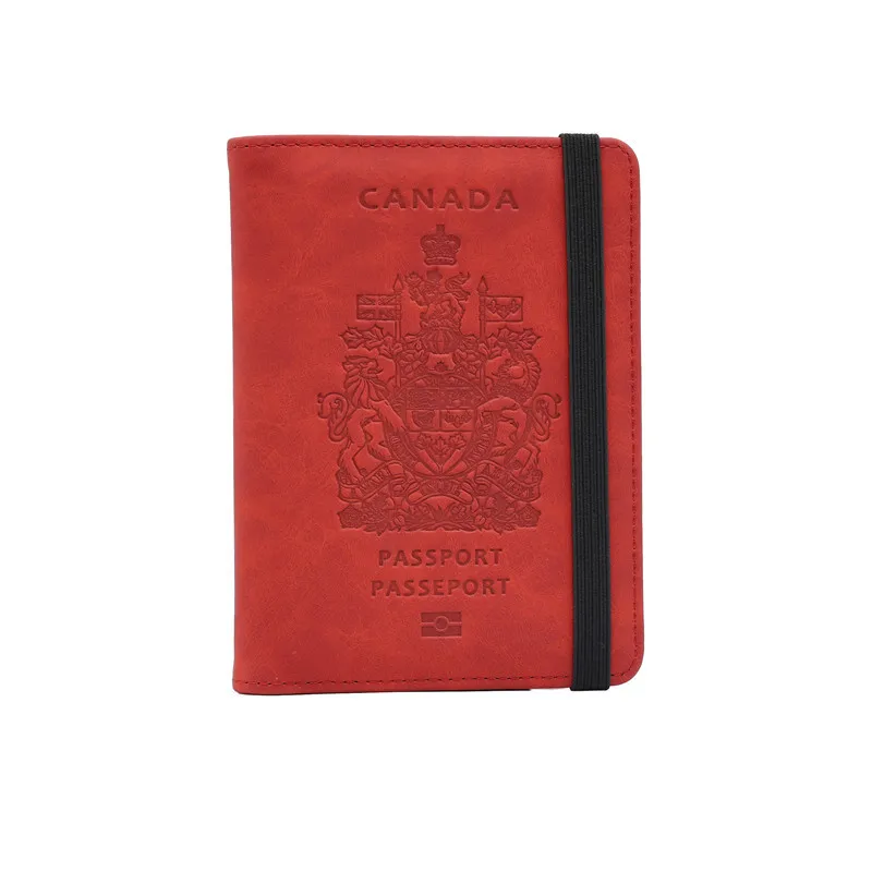 RFID passport holder leather passport bags family travel wallet with pockets certificate bags case booklet passport cover