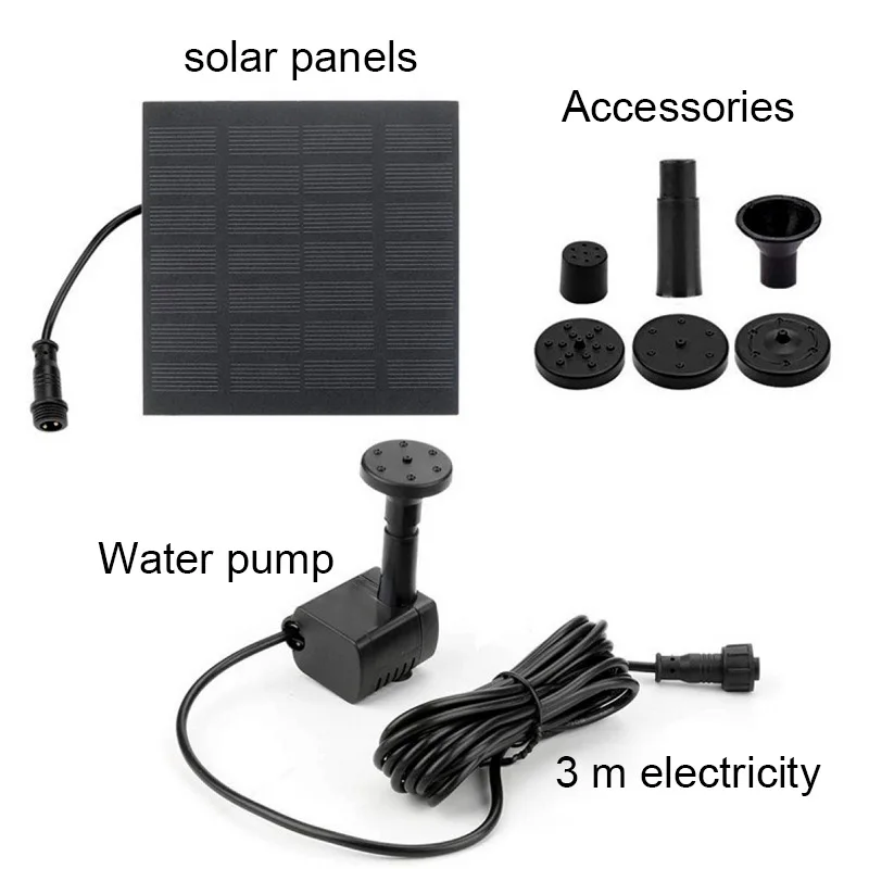 Waterfall Solar Powered Floating Pool Mini Bird Bath Feature Fountain Outdoor Water Pump Solar Water Fountain