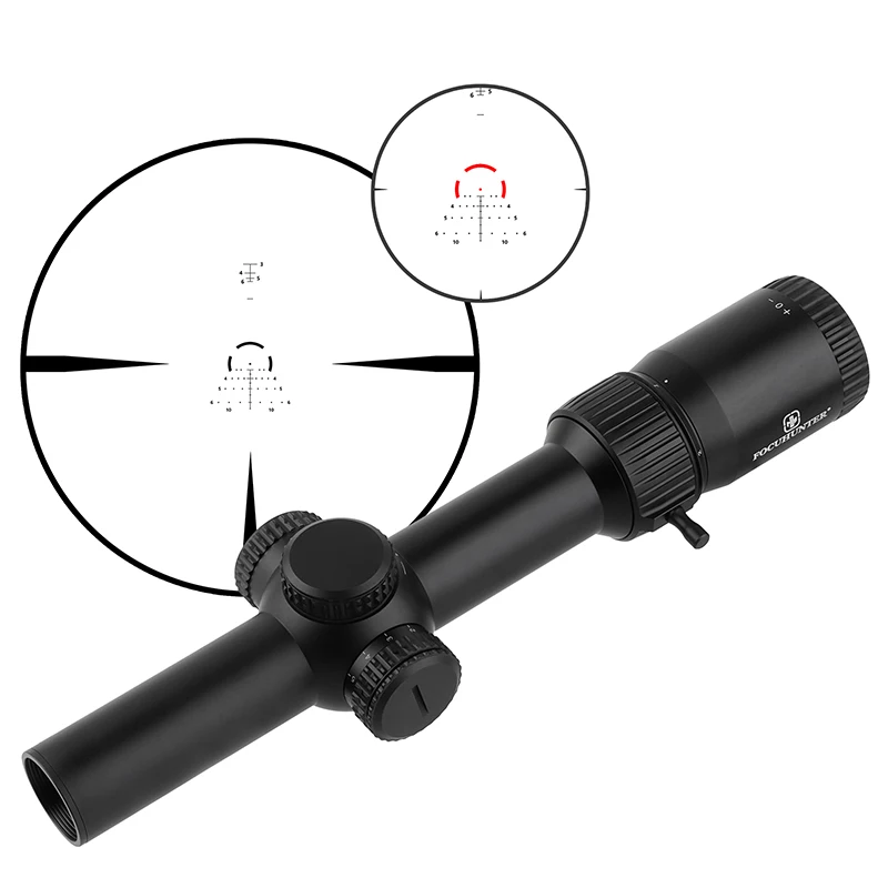 Wholesale TACTIX 1-8x24-Black Hunting Illumination Outdoor Scope Fast-focus Optics Sight Zero Resettable Lpvo Scopes Sight