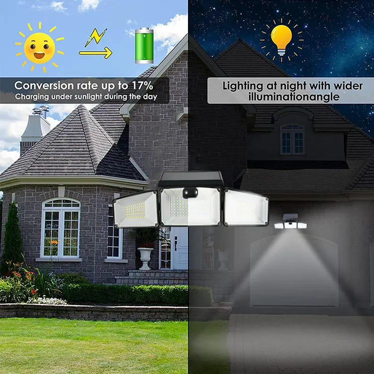 2024 New Design IP65 Waterproof LED Solar Power Light PIR Motion Sensor Outdoor Garden Security Wall Lamp Solar Lights Feature