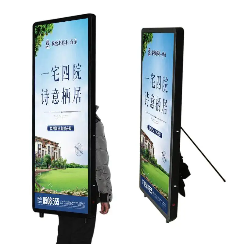 Hot product portable outdoor advertising light box waterproof Buy LED Backpack Walking Billboard