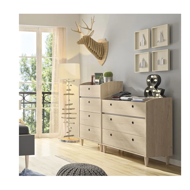 NOVA 20MAA007 Couple Queen Size Bed Melamine Bedroom Sets With Round Headboard