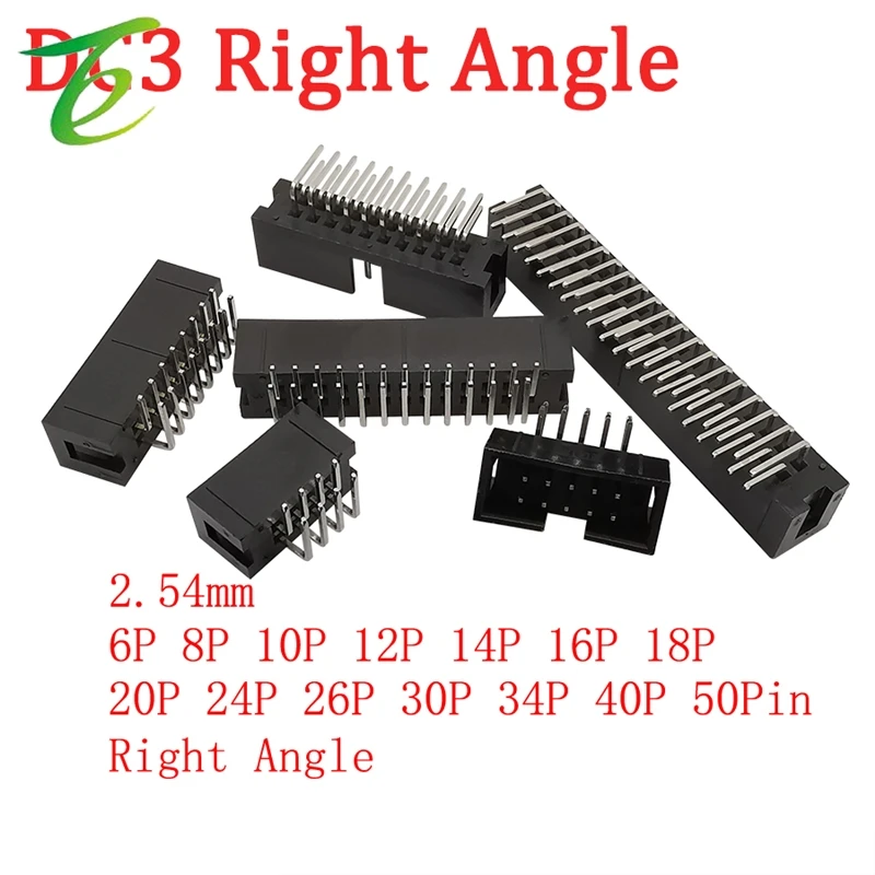 10 шт. коннекторы DC3 для штепсельной вилки 6P ~ 50 контактов 2 54 мм прямоугольные ISP мужские двухуровневые IDC JTAG