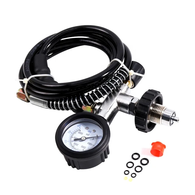High Pressure Co2 big air tank refill station hose and 7/16-20UNF thread diving air tank fill station hose