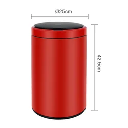 12L Нержавеющая сталь Смарт Сенсорное мусорное ведро для мусора Мусор мусорного ведра милые ящики банок Автоматическая ванной электронный ковш