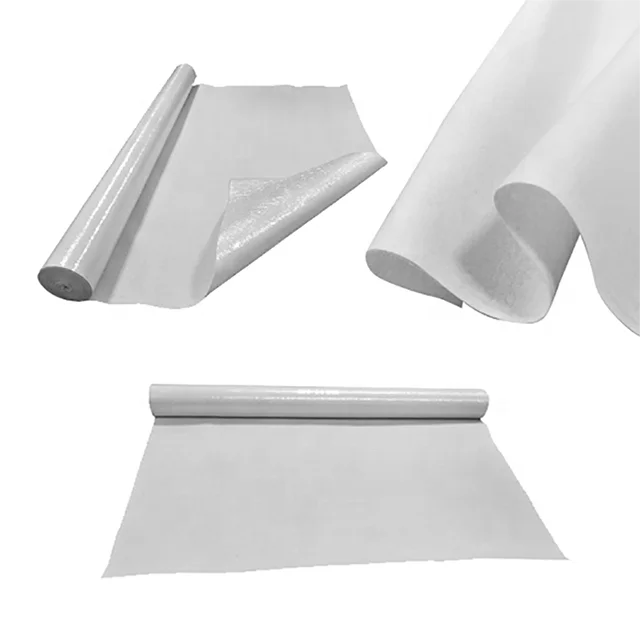 White Sticky Polyester Nonwoven Fabric Waterproof Painting Sheet With PE foil Cover Fleece painter felt