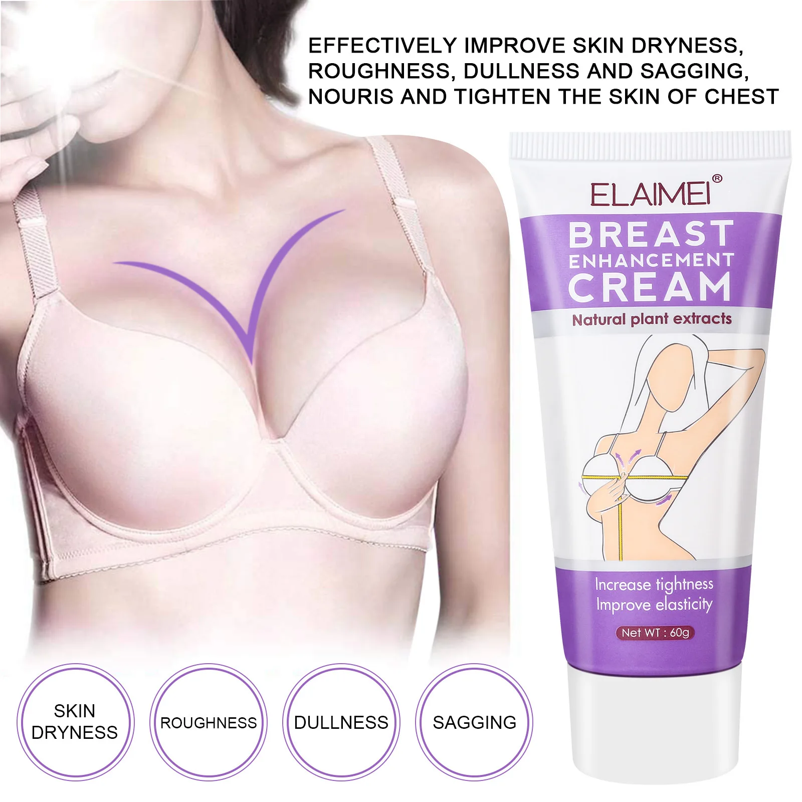 Free Sample Private Label Logo Breast Enhancement Cream Boobs Up Size Breast Enhancer Growth Firming&Lifting Breast Cream