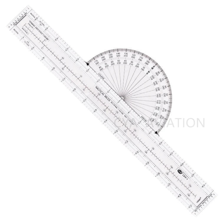 Cya Navigation Fixed Plotter for Pilots Student Nautical Miles Azimuth CFP-1