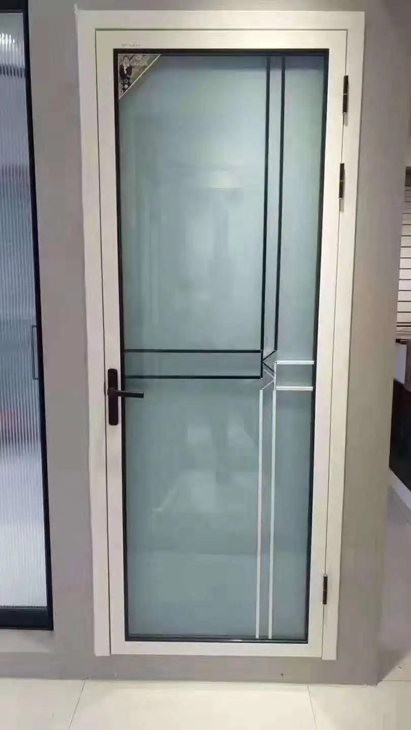 Hot sale aluminum double glass casement door for kitchen/bathroom