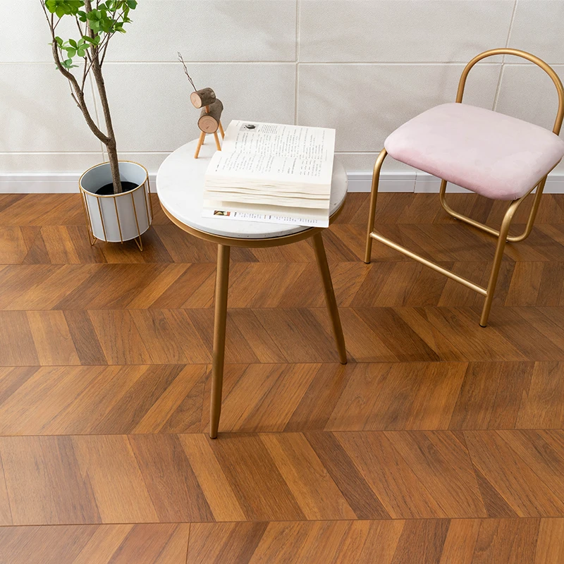 Factory Directly Wholesale Modern Chevron Design AC4 Grade 8mm Indoor Laminate Flooring Smooth Click Installation Hotels AC5