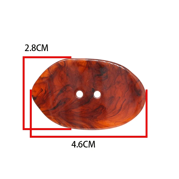 wholesale fashion custom 2 holes irregular flat plastic buttons for garment shirt