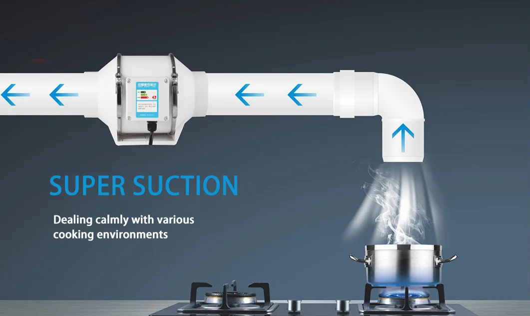 Inline Duct Air Ventilation Extractor Exhaust Fan  Low Noise Energy-Saving Diagonal Flow Booster Pipeline Fan for Household