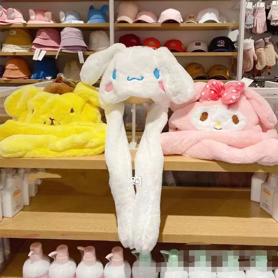 Custom Cartoon Anime Multi Colors cute Movable/Jumping Rabbit Ear Hat Popular Bunny Hat Moving Ears Girlfriend Gift for Adults
