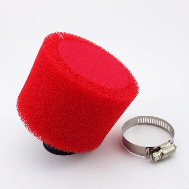 Красный 42 мм угловой двойной пенопластовый воздушный фильтр для питбайков кроссовых мотоциклов Pitmotard