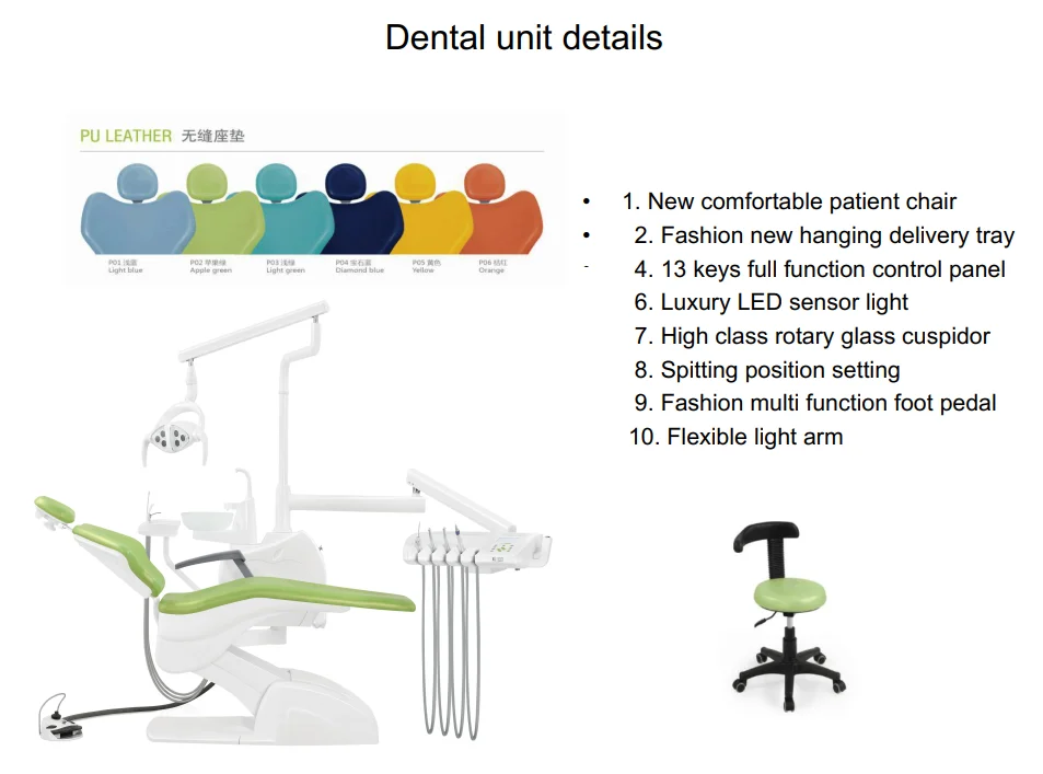 Economic Cheap Full Set Medical Dental Chair Unit Dental chair  direct sale WITH microscope camera system touch control system