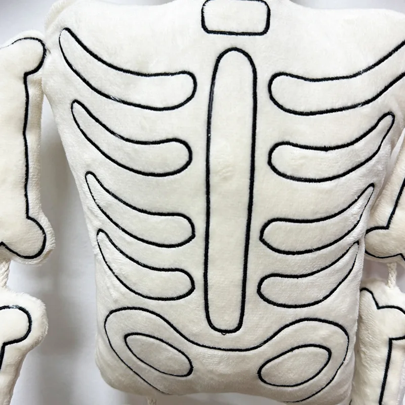 Оптовая продажа Mr Bones Скелет Хэллоуин белая кость плюшевая игрушка мягкая кукла