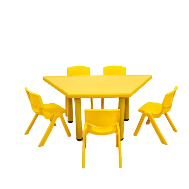 Multi Function Colorful Daycare preschool kindergarten furniture plastic adjustable kids study table desk for kids