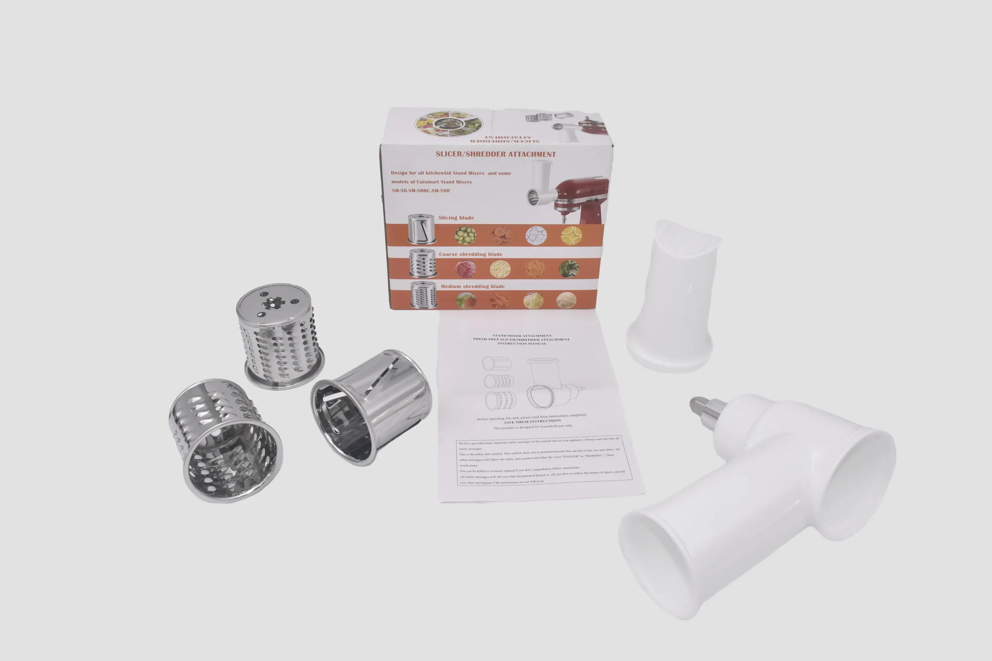 Hot Sale small-sized blender accessories grater with 3 blades KA shredder accessories