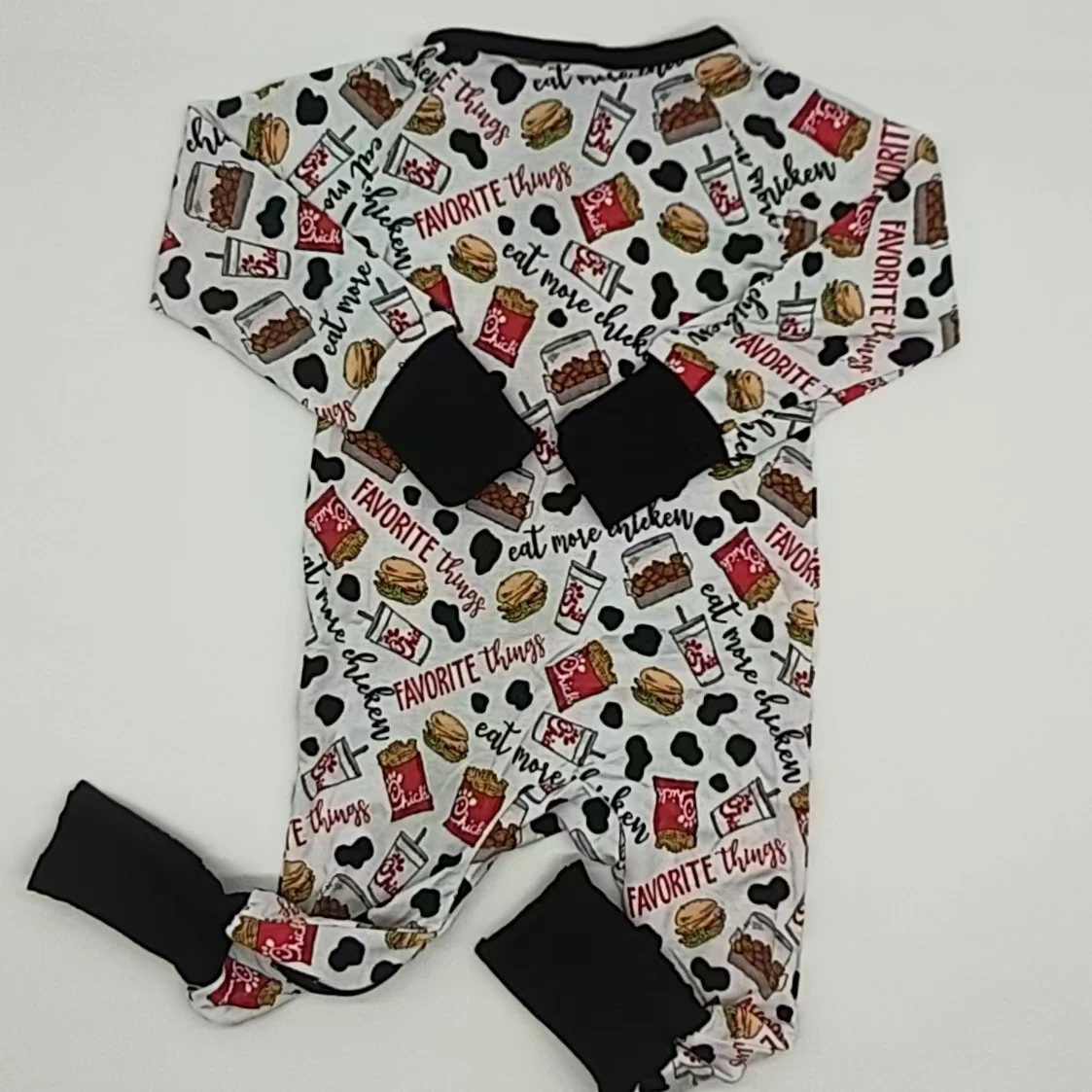 Новейший дизайн красивая детская одежда с принтом русалки длинным рукавом Бамбуковая хлопковая на двойной молнии