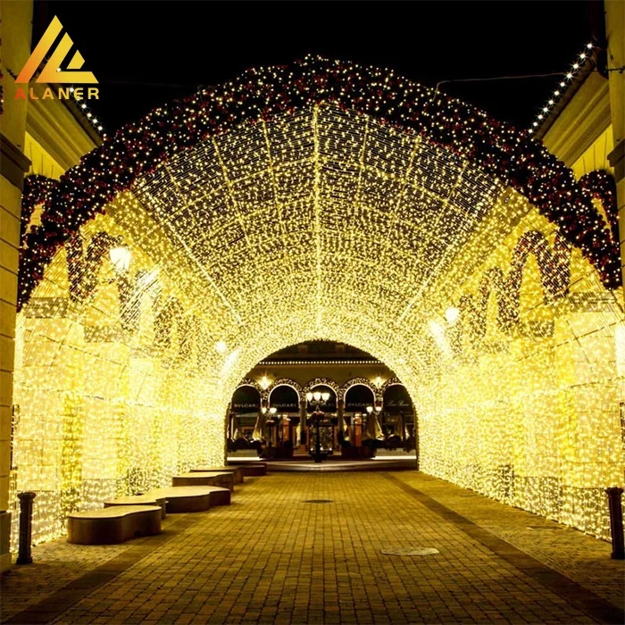 Factory wholesale Led 3d Large stars Arch Light Outdoor waterproof Decoration Arch Street tunnel Motif Lights