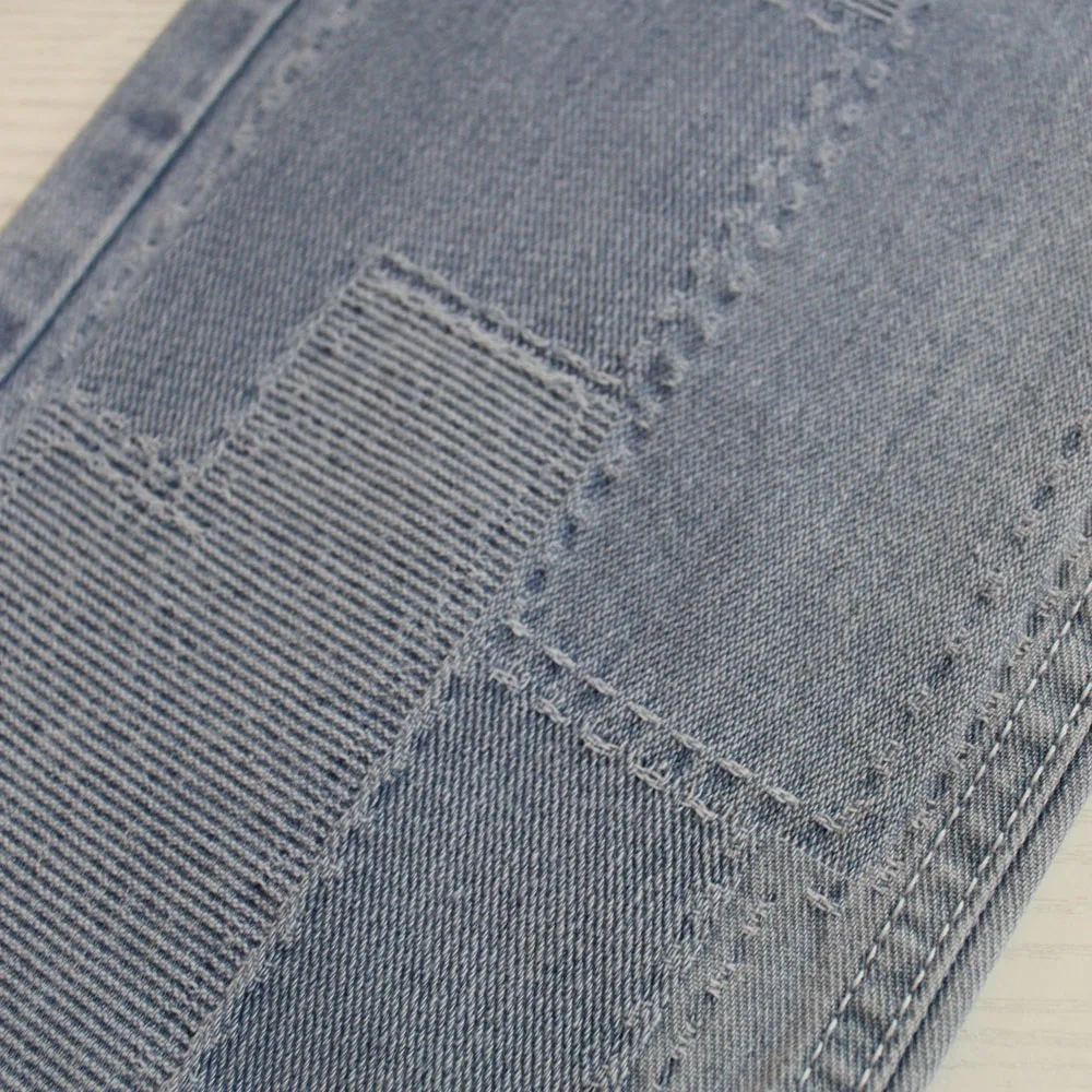 high-quality comfortable Slub denim fabric 65 cotton stretch denim fabric Casual