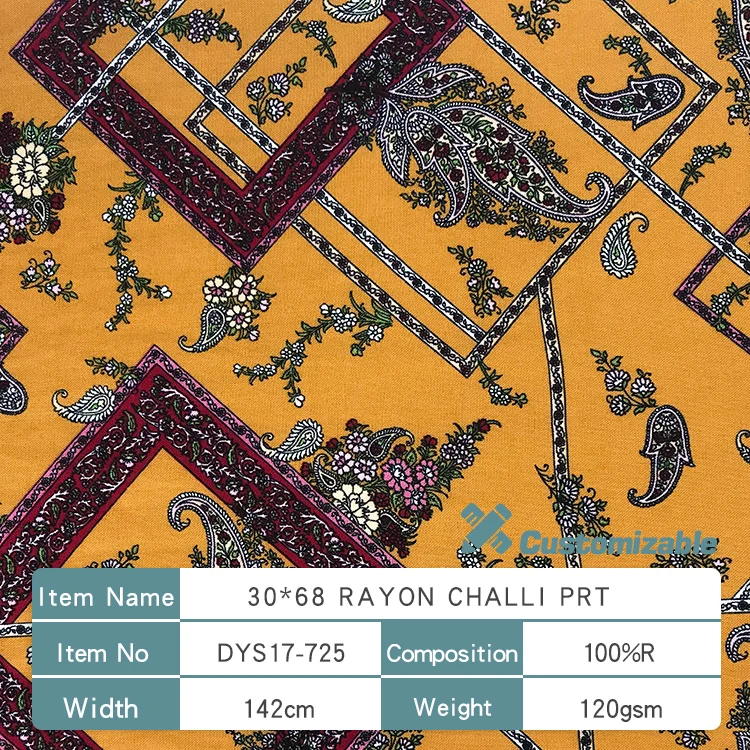 Hot Sale Low Price floral printed woven 100% rayon fabric viscose challis Fabric for shirt