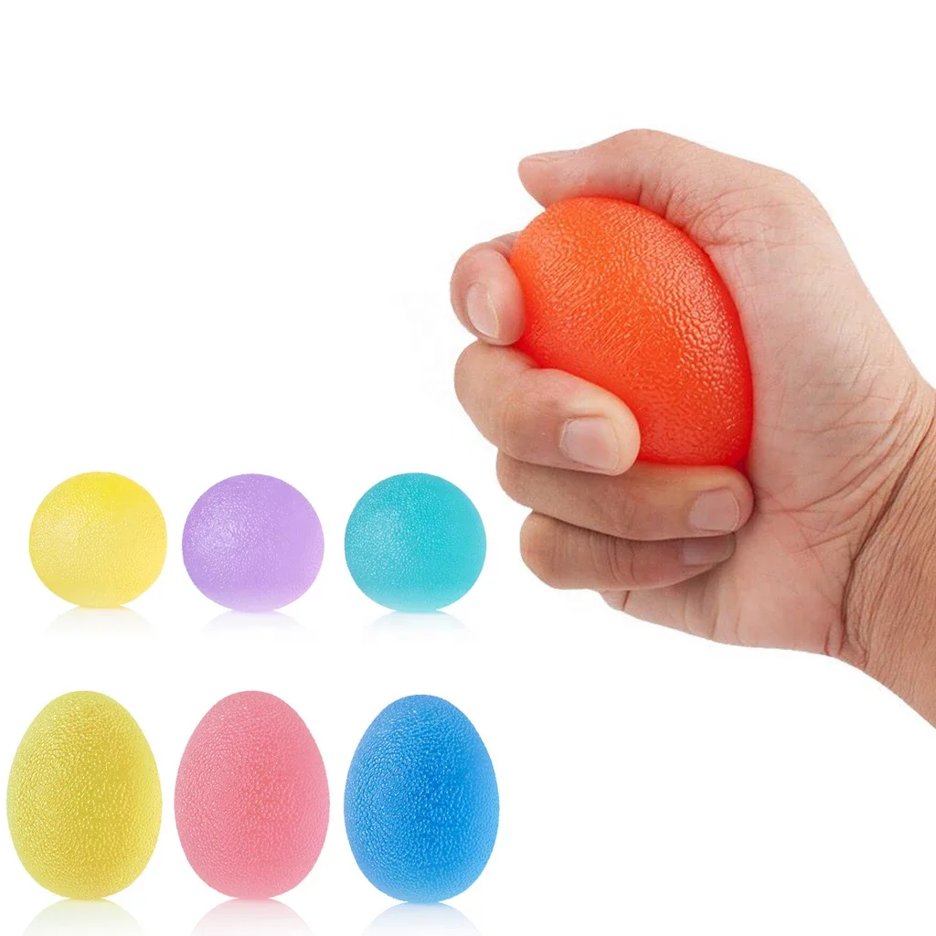Worthwhile Hand Grip Ball Egg Men Women Gym Fitness Finger Heavy Exerciser Strength Muscle Recovery Gripper Trainer Silica Gel