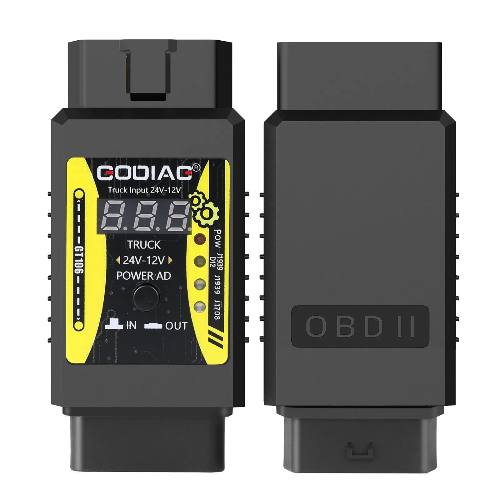 Newest GODIAG GT106 OBD II Break Out Box 24V to 12V Heavy Duty Truck Adapter